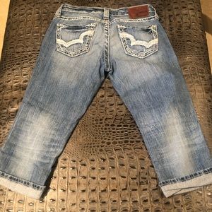 Big Star Distressed Capris Jeans